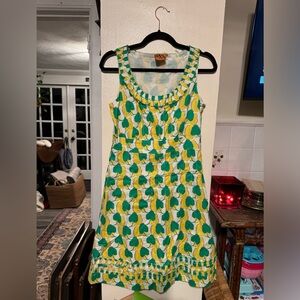 TORY BURCH Lemon Print dress size 6